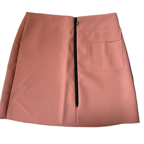 Topshop Tall Salmon Retro Mini Skirt | US Size 8 - Picture 1 of 7